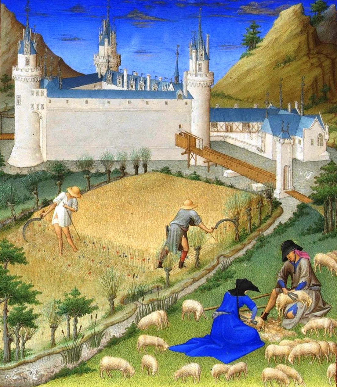 Tondeurs de moutons en bleu